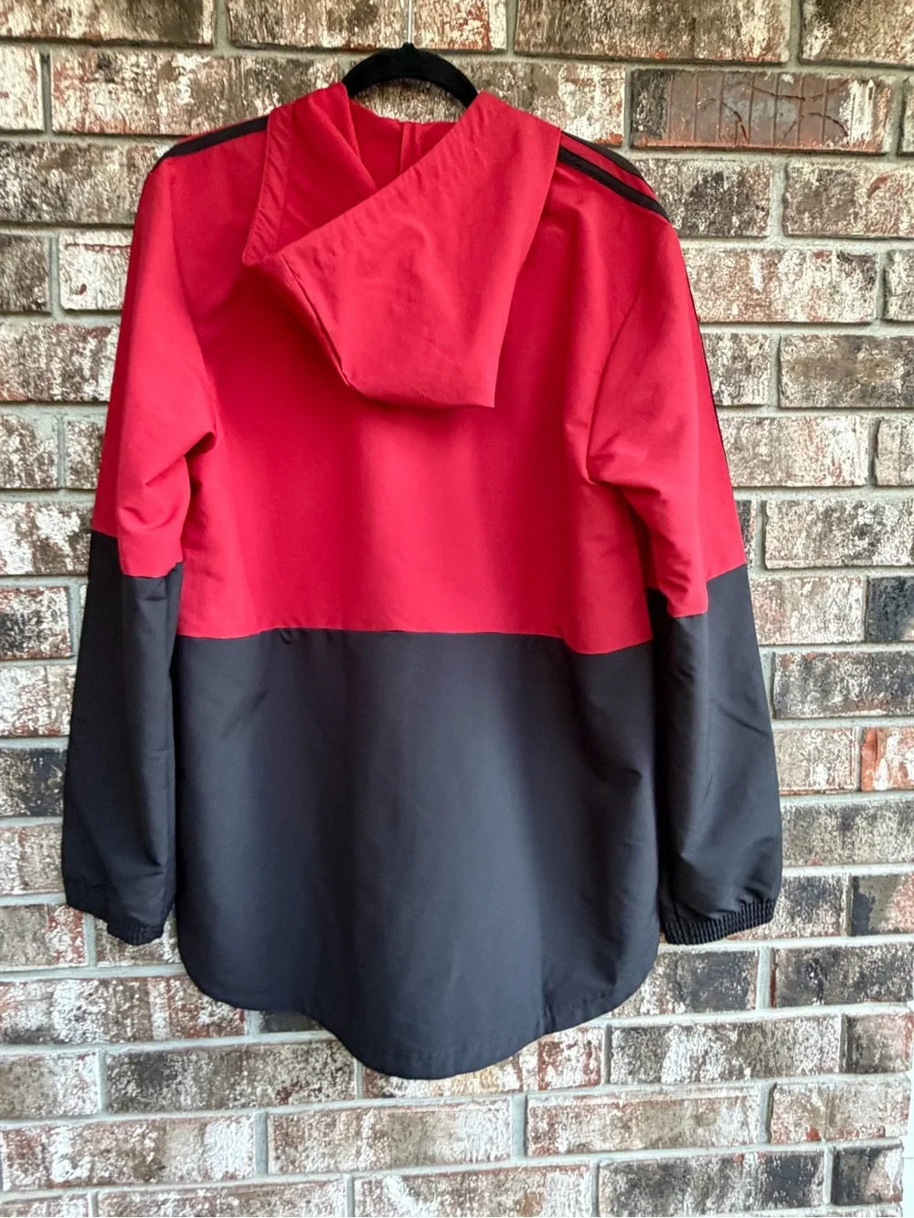 adidas Zip-Up Hooded Jacket- Maroon(Burgundy)& Black